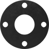 Chemical-Resistant Viton Fluoroelastomer Pipe Gaskets with Bolt Holes