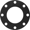 Chemical-Resistant Viton Fluoroelastomer Pipe Gaskets with Bolt Holes