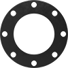 Chemical-Resistant Viton Fluoroelastomer Pipe Gaskets with Bolt Holes
