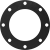 Chemical-Resistant Viton Fluoroelastomer Pipe Gaskets with Bolt Holes
