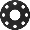 Chemical-Resistant Viton Fluoroelastomer Pipe Gaskets with Bolt Holes