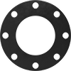 Chemical-Resistant Viton Fluoroelastomer Pipe Gaskets with Bolt Holes