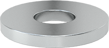 Image of Product. Bottom orientation. Zinc-Plated Steel ASME Washer, for Number 1 Screw Size, Regular ASME Designation.