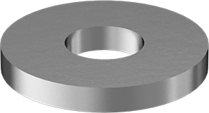 Image of Product. Front orientation. Zinc-Plated Steel ASME Washer, for Number 1 Screw Size, Regular ASME Designation.