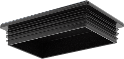 Image of Product. Bottom orientation. Rectangular Plugs, Snap-in, for 2.73"-2.83" Long x 1.74"-1.83" Wide Inside.