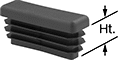 Image of Product. Front orientation. Contains Annotated. Protective Plugs. Snap-In Rectangular Plugs.