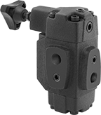 Image of Product. Front orientation. Pressure-Regulating Valves. Pressure-Regulating Inline Hydraulic Valves.