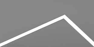 Image of ProductInUse. Shown Using L Connector. Front orientation. Ceiling and Wall Lights. Linear Ceiling Lights, Recessed-Mount Lights.