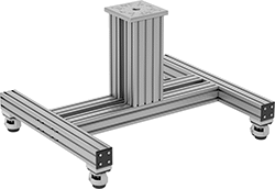 Image of Product. Front orientation. Robot Pedestals. T-Slotted Collaborative Robot Pedestals, Rolling Pedestals.