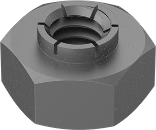 Image of Product. Front orientation. Heavy-Profile Flex-Top Locknut, for Heavy Vibration, Cadmium-Plated Steel, 1/4"-20 Thread Size.