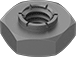 Image of Product. Front orientation. Locknuts. Thin-Heavy-Profile Flex-Top Locknuts for Heavy Vibration.