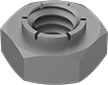 Image of Product. Front orientation. Locknuts. Thin-Profile Flex-Top Locknuts for Heavy Vibration.
