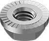 Low-Strength Steel Serrated Flange Locknuts