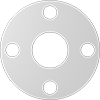 Ultra-Chemical-Resistant PTFE Pipe Gaskets with Bolt Holes