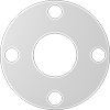 Ultra-Chemical-Resistant PTFE Pipe Gaskets with Bolt Holes