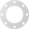 Ultra-Chemical-Resistant PTFE Pipe Gaskets with Bolt Holes