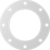 Ultra-Chemical-Resistant PTFE Pipe Gaskets with Bolt Holes
