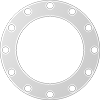 Ultra-Chemical-Resistant PTFE Pipe Gaskets with Bolt Holes