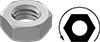 Left-Hand Threaded Medium-Strength Steel Thin Hex Nuts