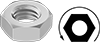 Left-Hand Threaded 18-8 Stainless Steel Thin Hex Nuts