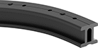 Image of Product. Front orientation. Door Tracks and Fittings. Corrosion-Resistant&nbsp;I-Beam&nbsp;Roller Tracks for Doors and Curtains, Tracks, 90° Curved Tracks.