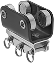 Image of Product. Front orientation. Door Tracks and Fittings. Corrosion-Resistant&nbsp;I-Beam&nbsp;Roller Tracks for Doors and Curtains, Hangers with Clevis Pins.