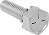 Medium-Strength Steel Hex Head Screws with Lock Washer