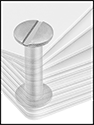 Image of ProductInUse. Front orientation. Contains Border. Binding Barrels. Brass Low-Profile Binding Barrels and Screws.