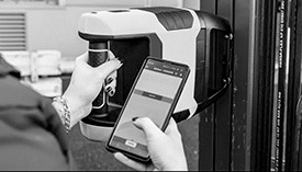 Image of ProductInUse. Shown in Use. Front orientation. Dot Peen Marking Machines.