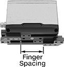 Image of ProductInUse. Front orientation. Contains Annotated. Robot-Ready Electric Pick-and-Place Grippers.