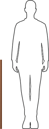 Image of Product. Side1 orientation. Contains SizingReference. Bronze Threaded Rod, 1"-8 Thread Size, 3 Feet Long.