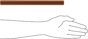 Image of Product. Side1 orientation. Contains SizingReference. Bronze Threaded Rod, 1"-8 Thread Size, 1 Foot Long.
