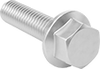 Image of Product. Front orientation. Hex Head Screws. Aluminum Flanged Hex Head Screws.