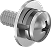 Pan Head Screws with Flat and Split Lock Washer