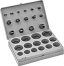 Image of Product. Front orientation. 30 Number of Sizes Included. Chemical-Resistant Viton® Fluoroelastomer O-Ring Assortments, 180 Pieces.