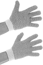 Image of ProductInUse. Low Pile Gloves. Front orientation. Dust Mitts. Gloves, Low Pile.