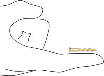 Image of Product. Side1 orientation. Contains SizingReference. Brass Square-Drive Flat-Head Screws for Wood, Number 6 Size, 1-1/4" Long.