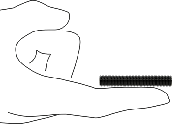 Image of Product. Side1 orientation. Contains SizingReference. Grade B7 Medium-Strength Steel Threaded Rod, Fine-Thread, M8 x 1 mm Thread, 50 mm Long.
