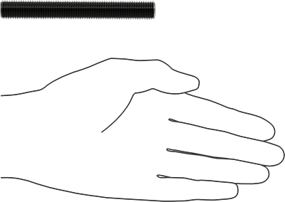 Image of Product. Side1 orientation. Contains SizingReference. Grade B7 Medium-Strength Steel Threaded Rod, Fine-Thread, M12 x 1.5 mm Thread, 100 mm Long.
