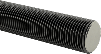Image of Product. Front orientation. Grade B7 Medium-Strength Steel Threaded Rod, Fine-Thread, M36 x 3 mm Thread, 1 M Long.