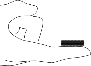 Image of Product. Side1 orientation. Contains SizingReference. Grade B7 Medium-Strength Steel Threaded Rod, Fine-Thread, M8 x 1 mm Thread, 30 mm Long.