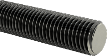 Image of Product. Front orientation. Grade B7 Medium-Strength Steel Threaded Rod, Fine-Thread, M8 x 1 mm Thread, 30 mm Long.