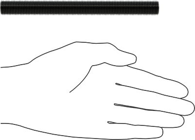 Image of Product. Side1 orientation. Contains SizingReference. Grade B7 Medium-Strength Steel Threaded Rod, Fine-Thread, M14 x 1.5 mm Thread, 150 mm Long.