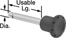 Image of Product. Front orientation. Contains Annotated. Quick-Release Pins. Knob-Grip Quick-Release Pins.