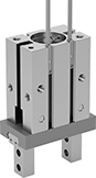 Image of System. Shown Installed on Gripper (Sold Separately). Front orientation. Proximity Sensors. Air-Powered Pick-and-Place Grippers.