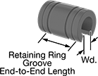 Image of Product. Front orientation. Contains Annotated. Linear Bearings. High-Speed Linear Sleeve Bearings for Support Rail Shafts.
