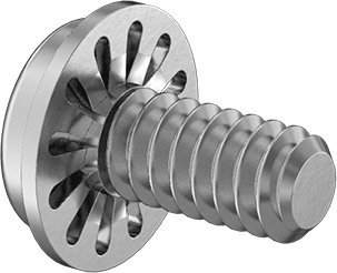Image of Product. Back orientation. 18-8 Stainless Steel Pan Head Screw, with Internal-Tooth Lock Washer, 4-40 Thread Size, 1/4" Long.