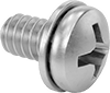 Stainless Steel Pan Head Phillips Screws with Internal-Tooth Lock Washer