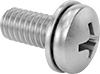 Stainless Steel Pan Head Phillips Screws with Internal-Tooth Lock Washer