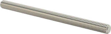 Image of Product. Front orientation. 18-8 Stainless Steel Threaded Rod, 3/8"-16 Thread Size, 5-1/2" Long.